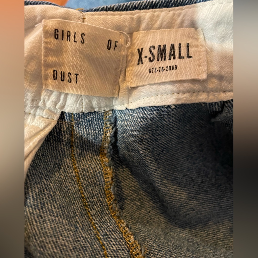 New! Girls Of Dust Guerilla Utility Vintage WWII Inspired Blue Jeans 👖 XS - Picture 8 of 9